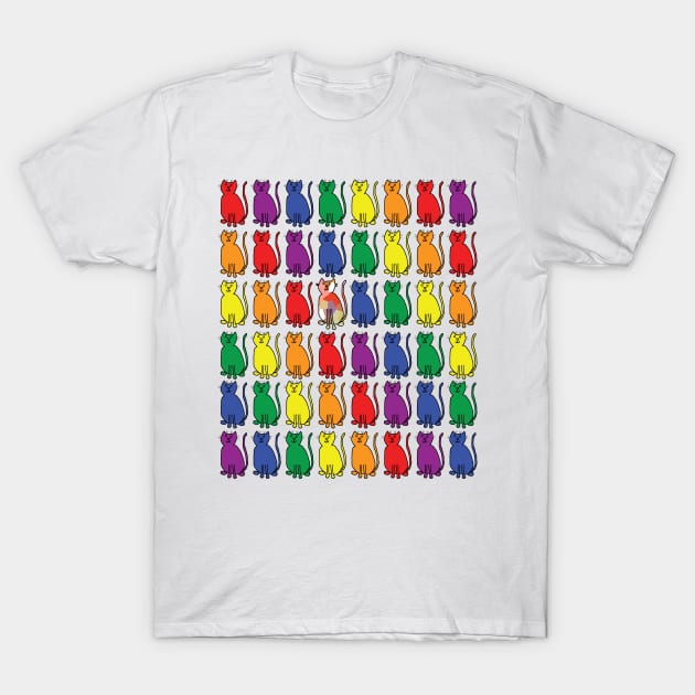 Pride of Cats T-Shirt by ellenhenryart